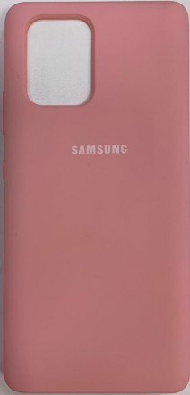 Накладка для Samsung Galaxy A91/M80S/S10 Lite Silicone cover розовая