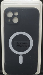 Накладка для i-Phone 14 Max 6.7&quot; Magsafe силикон черная