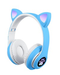 Стереонаушники Bluetooth Полноразмерные JBH Cat STM-28 BT5.0/200mAh голубые