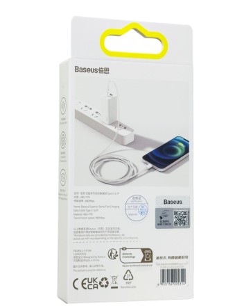  Кабель-зарядка Type-C на Lightning Baseus Superior Series 1м (CATLYS-A02) 20W белый