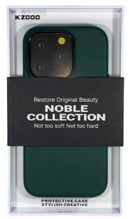  Накладка для i-Phone 14 Pro Max K-Doo Noble кожаная зелёный