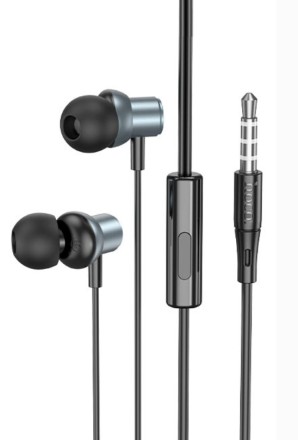  Наушники внутриканальные Hoco M110 1.2 м тёмно-серый