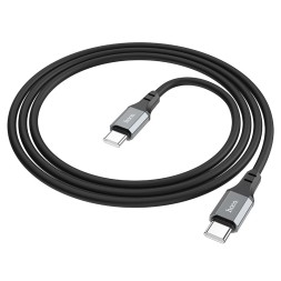 Usb Кабель-зарядка Type-C на Type-C Hoco X86 3A 60W 1м силиконовый черный