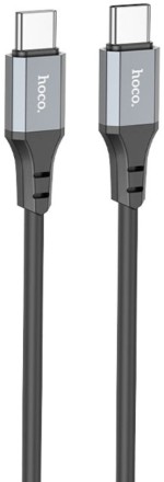  Usb Кабель-зарядка Type-C на Type-C Hoco X86 3A 60W 1м силиконовый черный
