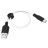  Usb Кабель-зарядка Type-C Hoco X21 Plus Silicone 3A 25см мягкий силиконовый белый