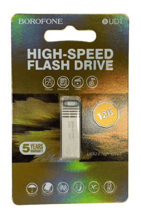  USB флеш накопитель Borofone UD1 128GB серебристый