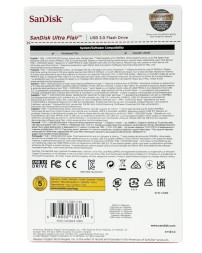 3.0 USB флеш накопитель SanDisk 128GB Ultra Flair (SDCZ73-128G-G46) металл чер/серебро