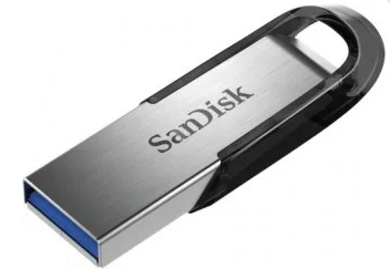  3.0 USB флеш накопитель SanDisk 128GB Ultra Flair (SDCZ73-128G-G46) металл чер/серебро