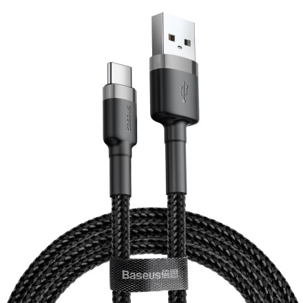  Usb Кабель-зарядка TYPE-C Baseus Cafule 3A 1м (CATKLF-BG1) черный