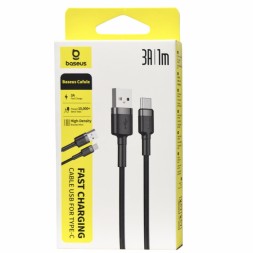 Usb Кабель-зарядка TYPE-C Baseus Cafule 3A 1м (CATKLF-BG1) черный