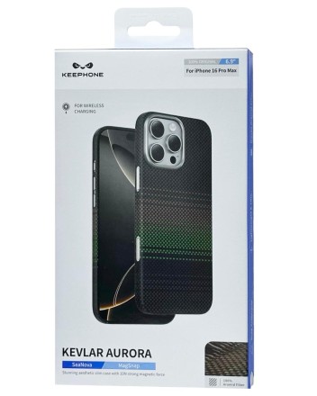  Накладка для i-Phone 16 Pro Max Keephone Kevlar Aurora MagSnap SeaNova