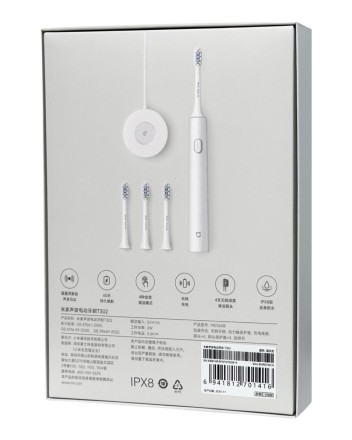  Зубная щетка Ультразвуковая Xiaomi Mi Electric Toothbrush T302 MES608 серебро