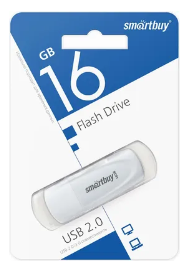  3.0/3.1 USB флеш накопитель Smartbuy 16GB Scout (SB016GB3SCW) белый