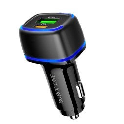 Автомобильное заряд. устр. Borofone BZ14A 1USB/1C QC3.0 20W черное