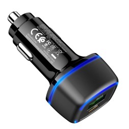 Автомобильное заряд. устр. Borofone BZ14A 1USB/1C QC3.0 20W черное