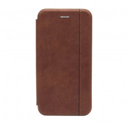 Чехол-книжка Huawei Nova 5T Nice Case кожаная боковая коричневая
