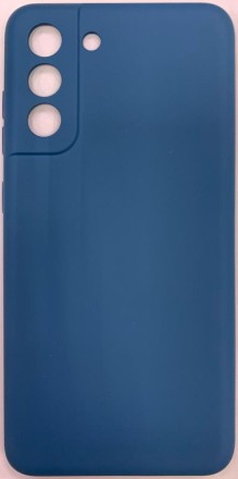  Накладка для Samsung Galaxy S21FE Silicone cover без логотипа темно-синяя