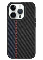 Накладка для i-Phone 15 Pro Max Wiwu Magsafe LCC-107 под карбон сине-красно-черный