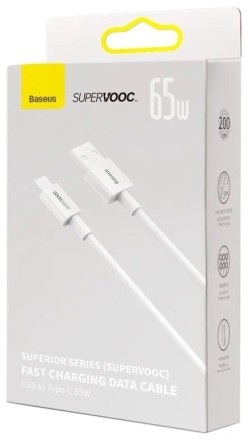 Usb Кабель-зарядка TYPE-C Baseus Superior 2м (CAYS001002) 65W белый