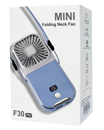  Вентилятор портативный + powerbank 3000mAh Mini F30 Pro бело-черный