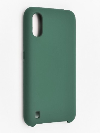  Накладка для Samsung Galaxy A01 Silicone cover зеленая