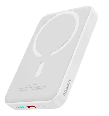  Powerbank с беспроводной зарядкой Baseus Magnetic Mini Air Slim 10000mAh 20W (P10059001223-00) белый