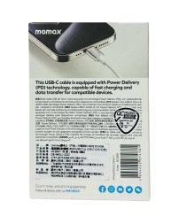 Usb Кабель-зарядка Type-C на Type-C Momax elite 60W DC29W 0.5м белый