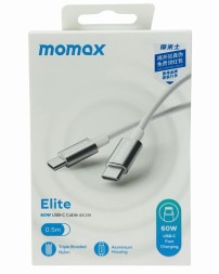 Usb Кабель-зарядка Type-C на Type-C Momax elite 60W DC29W 0.5м белый