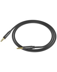 Аудиокабель AUX 3,5mm Hoco 1m с микрофоном UPA19 черный
