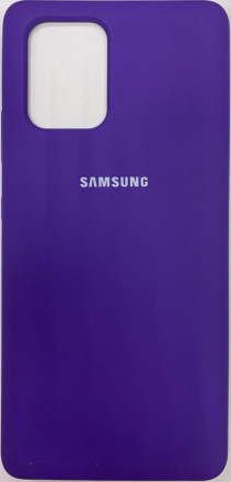 Накладка для Samsung Galaxy A91/M80S/S10 Lite Silicone cover фиолетовая