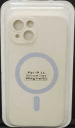 Накладка для i-Phone 14 6.1&quot; Magsafe силикон бежевая