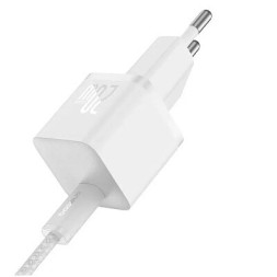 Сетевое зар. устр. Baseus GaN5 Mini 1C кабель Type-C на Type-C 20W P10110900213-01 белое
