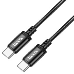 Usb Кабель-зарядка Type-C на Type-C Hoco X89 3A 60W 1м тканевый черный