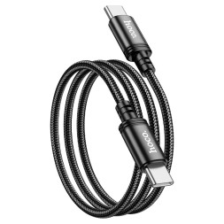 Usb Кабель-зарядка Type-C на Type-C Hoco X89 3A 60W 1м тканевый черный