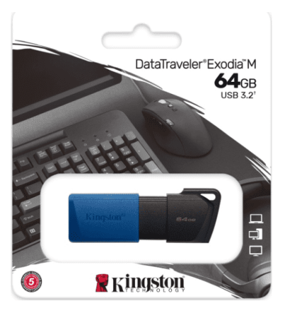  3.0/3.2 USB флеш накопитель Kingston Exodia 64GB (DTXM/64GB) черно-синий