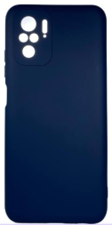 Накладка для Xiaomi Redmi Note 10 4G Silicone cover без логотипа темно-синяя