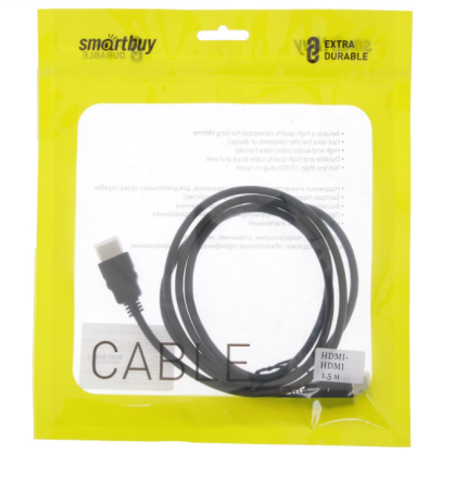  Кабель HDMI - HDMI v1.4 Smartbuy (К-315-140) 1.5м