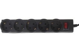 Perfeo сетевой фильтр Perfeo "POWERX", 3,0м, 5 розеток, черный