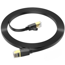 Патчкорд Hoco US07 RJ45-RJ45 3м плоский черный
