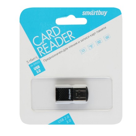  Картридер Smartbuy 3120, USB 3.0 - MicroSD, черный (SBR-3120-K)