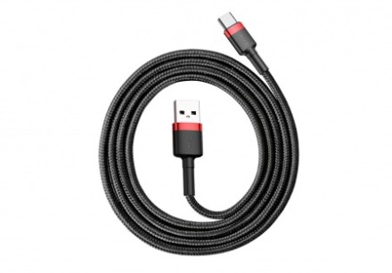  Usb Кабель-зарядка TYPE-C Baseus Cafule 3м (CATKLF-U91) 2A черно-красный