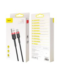 Usb Кабель-зарядка TYPE-C Baseus Cafule 3м (CATKLF-U91) 2A черно-красный