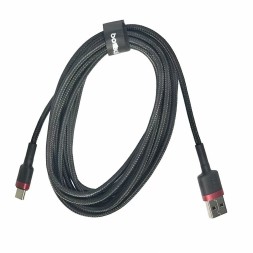 Usb Кабель-зарядка TYPE-C Baseus Cafule 3м (CATKLF-U91) 2A черно-красный