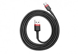 Usb Кабель-зарядка TYPE-C Baseus Cafule 3м (CATKLF-U91) 2A черно-красный