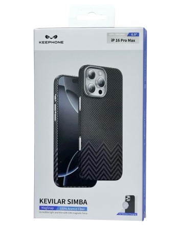  Накладка для i-Phone 16 Pro Max Keephone Kevilar Simba MagSnap черный