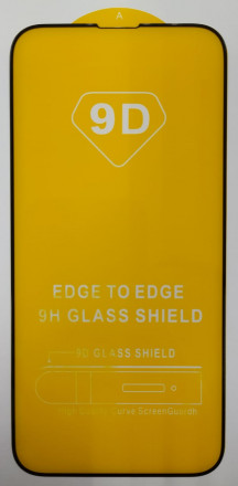 Защитное стекло для i-Phone 13/13 Pro/14 6.1&quot; 9D чёрное
