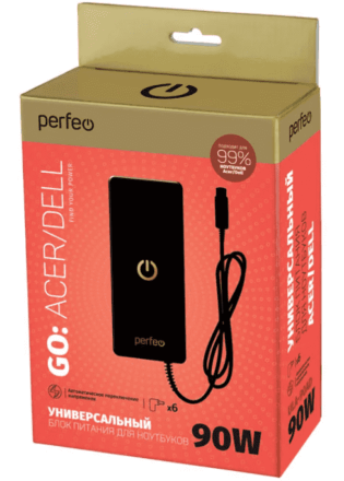  Блок питания для ноутбуков Acer/Dell Perfeo 90W (ULA-90AD)