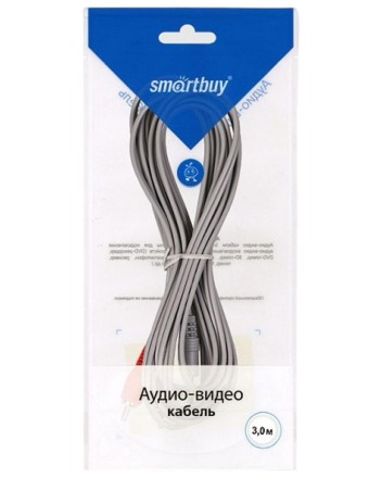  Кабель AUX 3.5мм (папа) - 2xRCA (папа) Smartbuy (KA-313-200) 3м