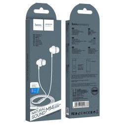 Наушники с микрофоном Hoco M14 Natural Sound 1.2м белые