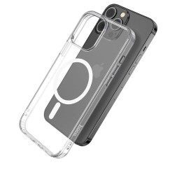 Накладка для i-Phone 15 Pro Max Hoco Magnetic series силикон прозрачный